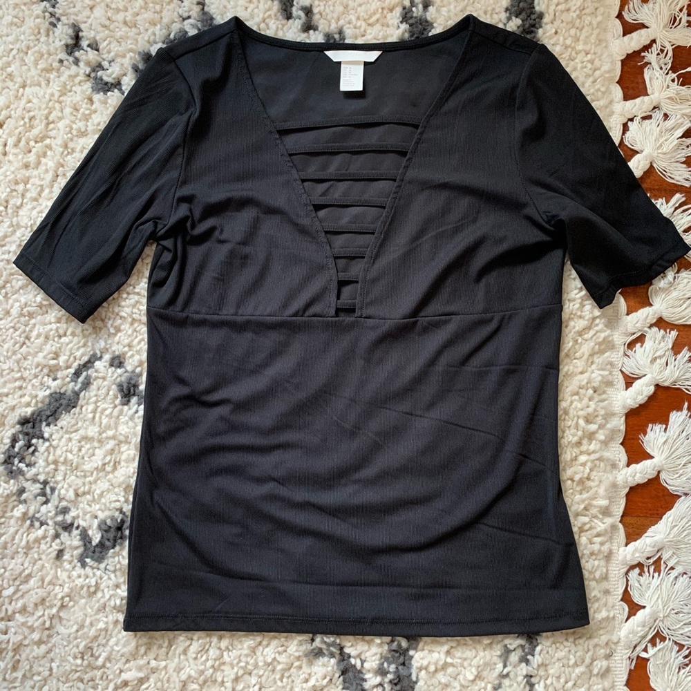 Strappy short sleeve H&M top